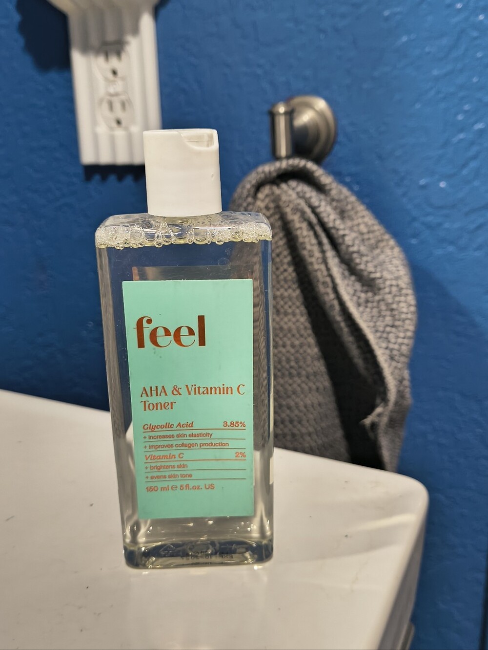 Feel Beauty AHA & Vitamin C Toner Glycolic Acid Resurfacing Full Size 5oz